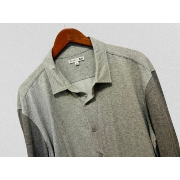 JW Anderson Shirt Gray Color-Block Casual Button Up Cotton Blend Size XL - Picture 1 of 7